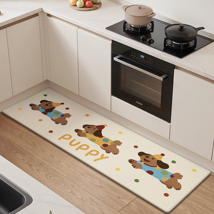 Playful Animal Themed Kitchen Comfort Mat