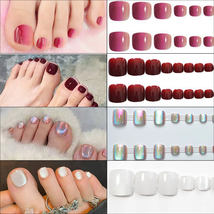 Glossy Press-On Toenail Set Stornfield