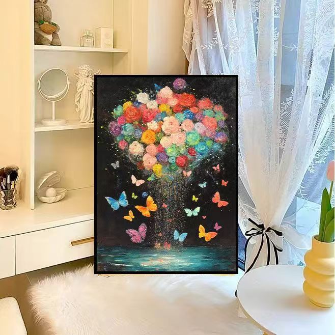Abstract Butterfly Floral Canvas Artwork Stornfield