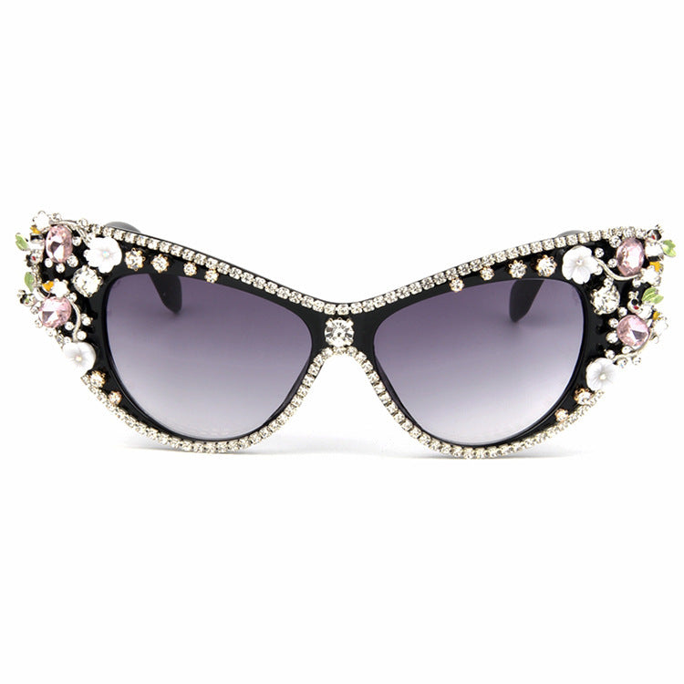 Ladies Glamorous Cat-Eye Sunglasses with Sparkling Jewelry Elements Stornfield