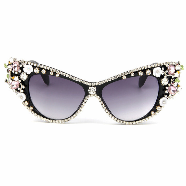 Ladies Glamorous Cat-Eye Sunglasses with Sparkling Jewelry Elements Stornfield