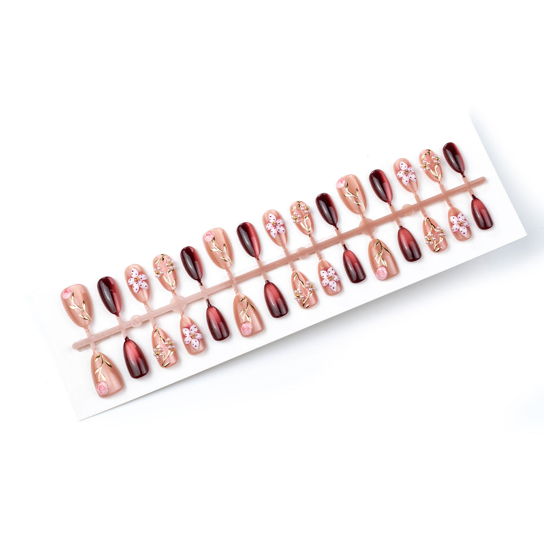 Floral Luxury Press-On Nail Art Set Stornfield