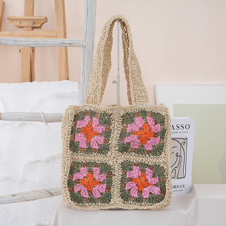 Handcrafted crochet bag with floral patterns Stornfield