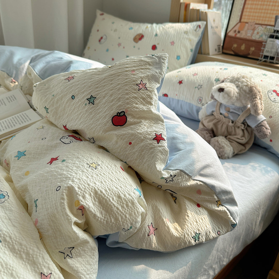 Playful Cartoon Dog Themed Bedding Set