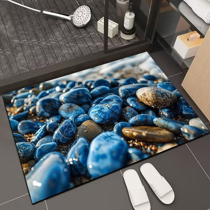 Reflective Floral Bath Mat