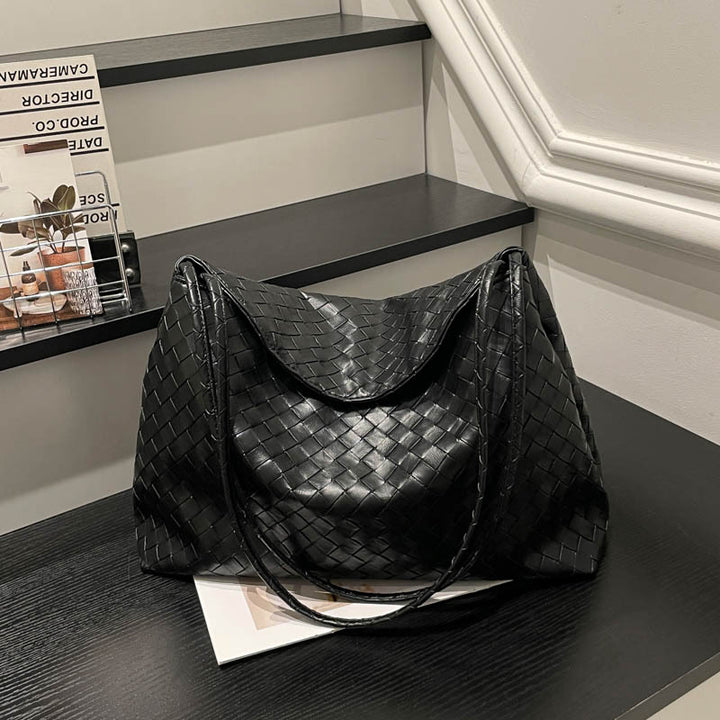 Woven Leather Hobo Bag