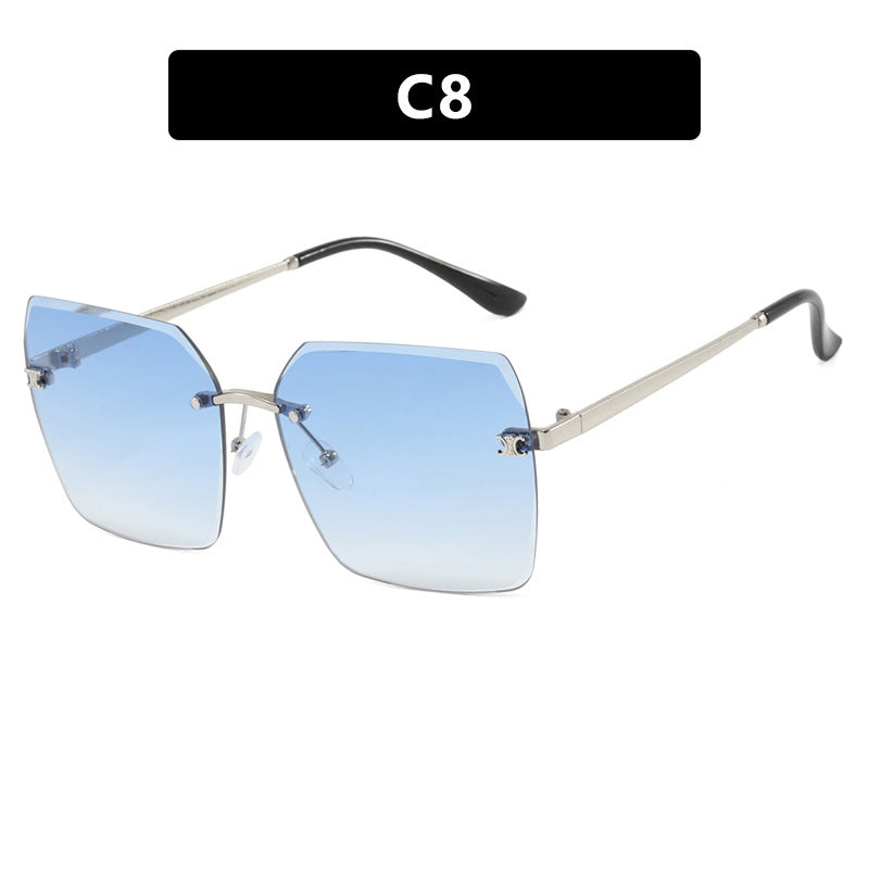 Women's square sunglasses in modern design with delicate metal frame Stornfield