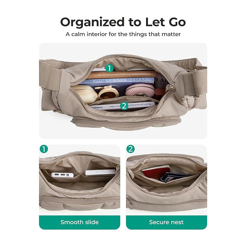 Fashionable shoulder bag with multifunctional compartments Stornfield
