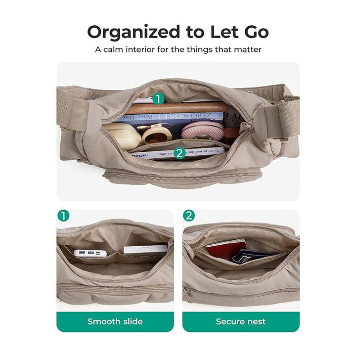 Fashionable shoulder bag with multifunctional compartments Stornfield
