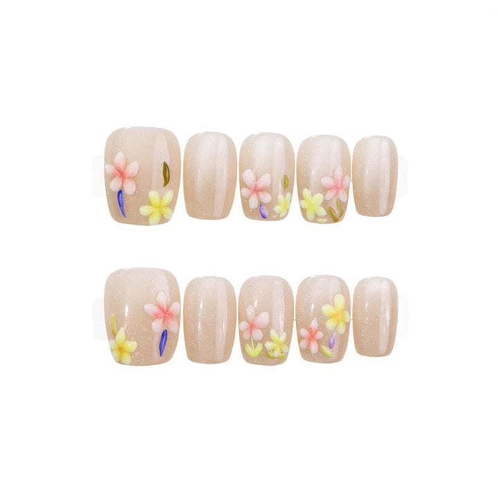 Creatively Designed Floral Press-On Nail Set Stornfield