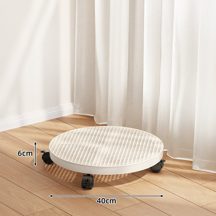 Low-Profile Round Plant Pot Dolly with 360° Swivel Casters