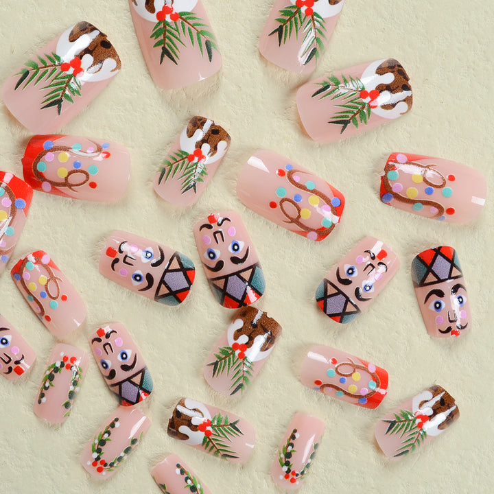 Artificial nail set with festive Christmas motifs Stornfield