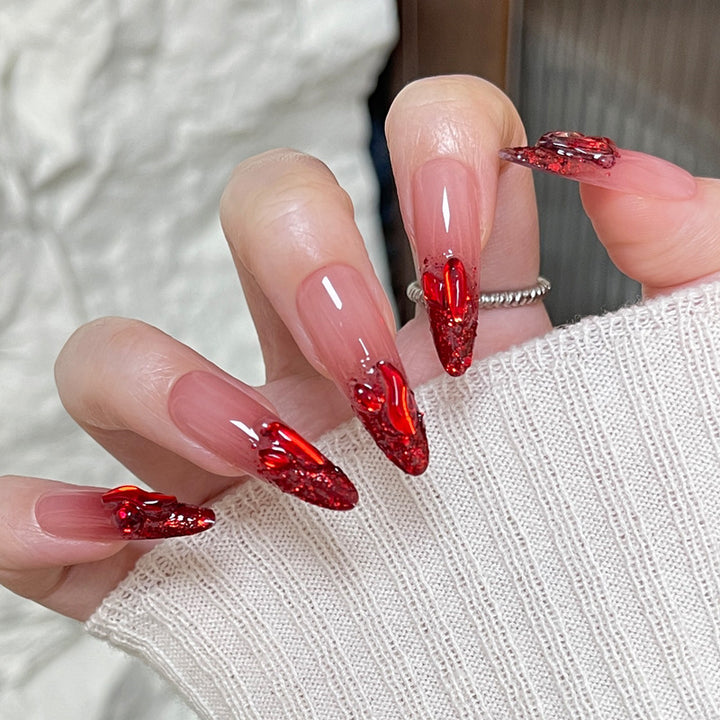 Artistic Gradient Stiletto Nails Stornfield