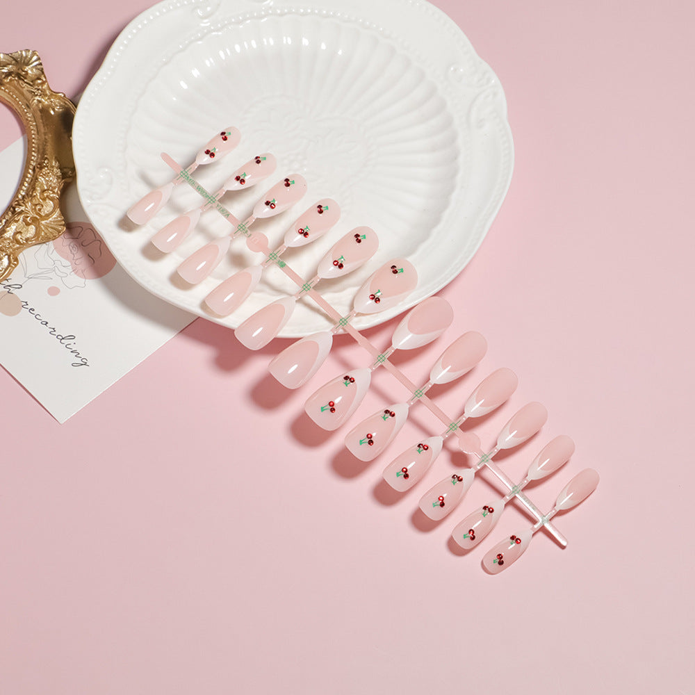 Elegant Floral Accent Press-On Nail Set Stornfield