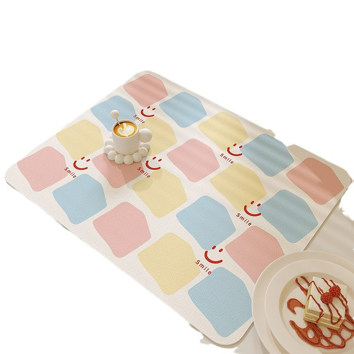 Smiley-Themed Kitchen Comfort Mat