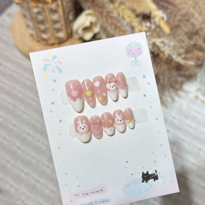 Playful Cartoon Character Nail Art Set Stornfield