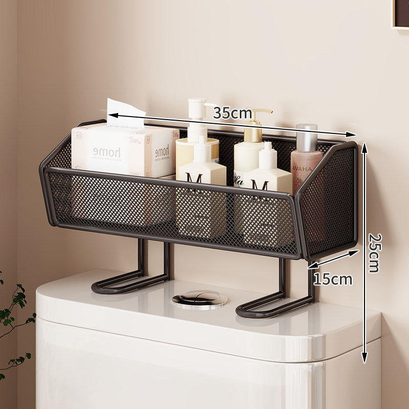 Two-Tier Mesh Countertop Vanity Organizer Shelf with Elevated Support Legs
