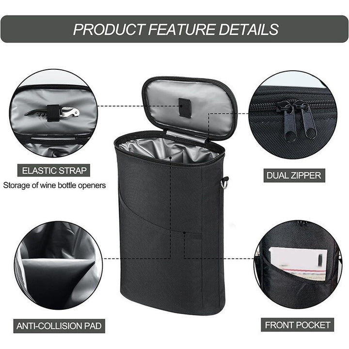 Stylish wine bag with insulated interior Stornfield