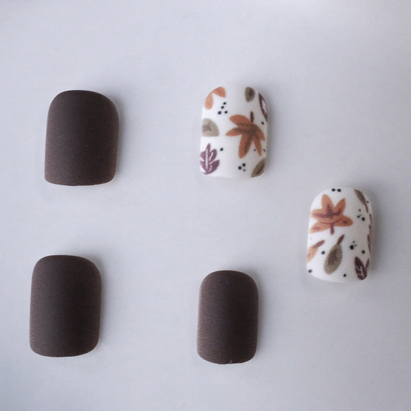 Autumn-Inspired Floral Nail Art Enhancements Stornfield