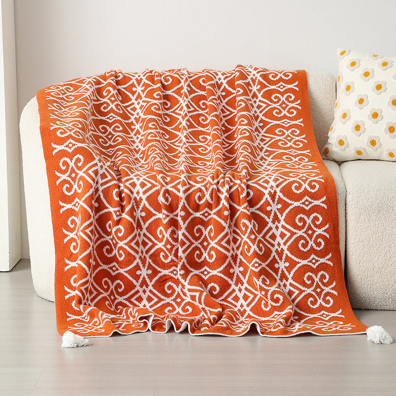Patterned Accent Throw Blanket