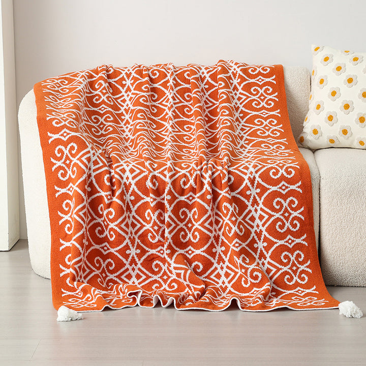 Patterned Accent Throw Blanket