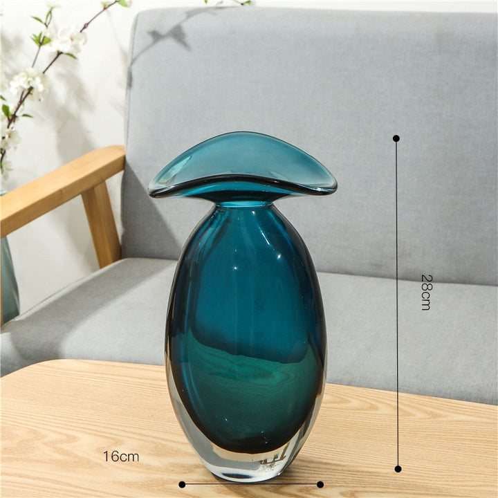 Organic Handblown Mushroom-Top Decorative Glass Vase Stornfield