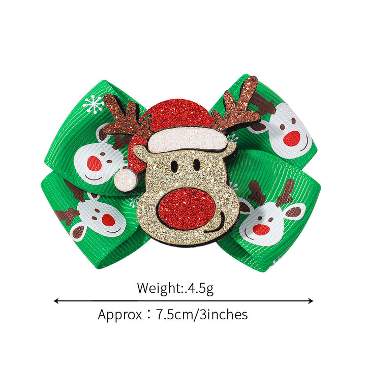 Festive Holiday Hair Bow Clip Stornfield