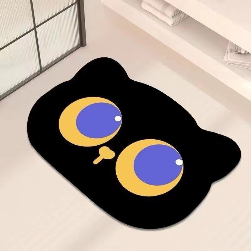 Cute Cat Face Bath Mat