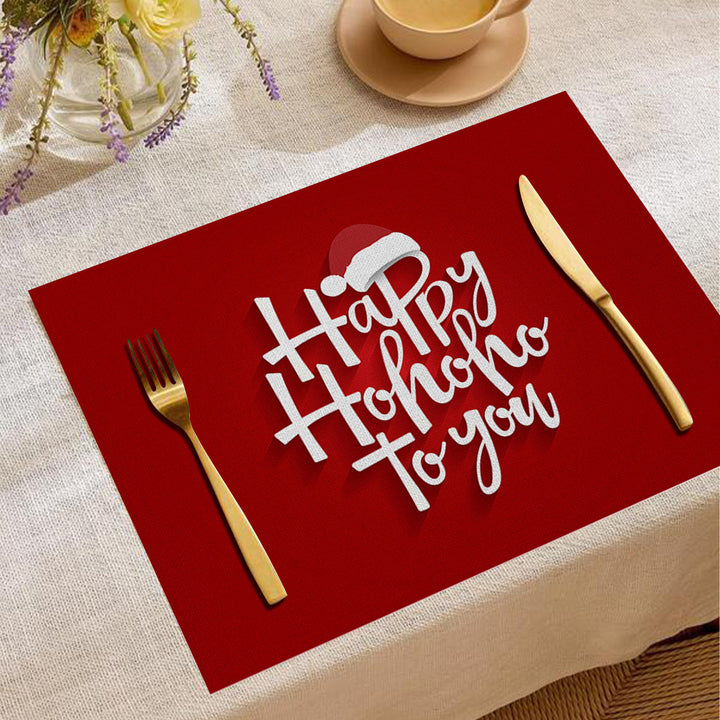 Festive Christmas-Themed Table Placemats
