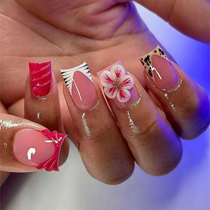 Creative Floral Press-On Nail Art Set Stornfield