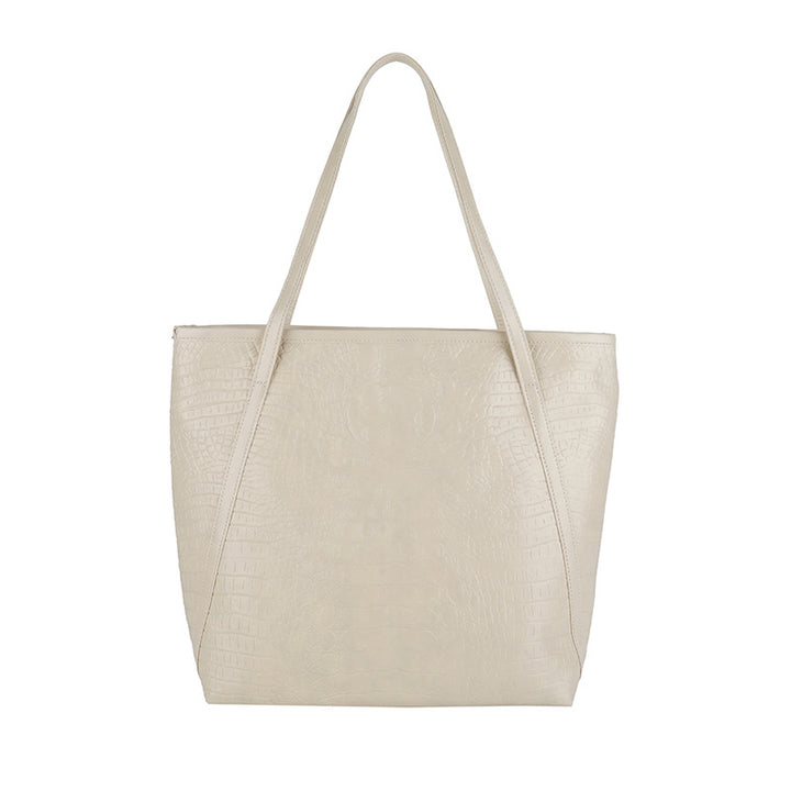 Crocodile-Embossed Leather Tote Bag Stornfield