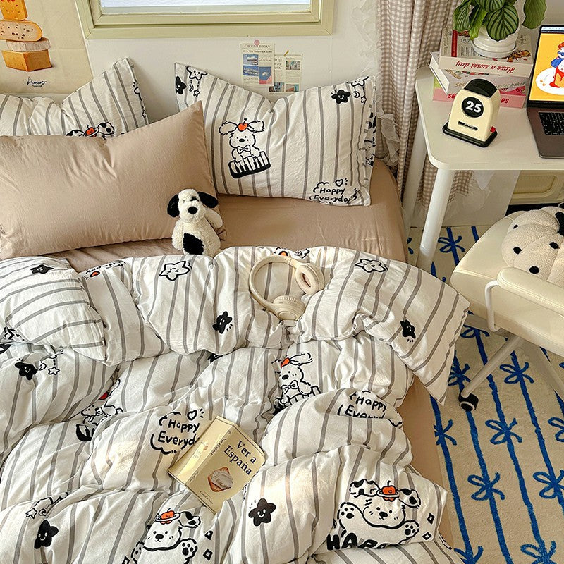 Floral Patterned Quilted Duvet Cover