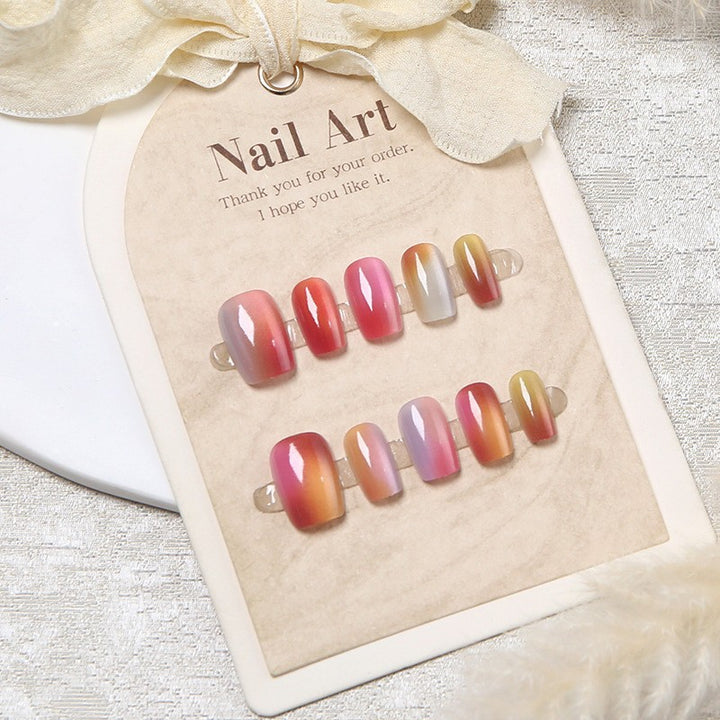 Ombre Gradient Press-On Nail Art Set Stornfield