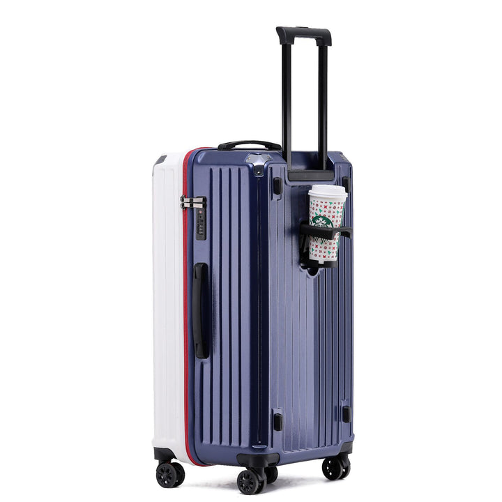 Unisex Multi-Functional Hard Shell Luggage with Beverage Holder Stornfield
