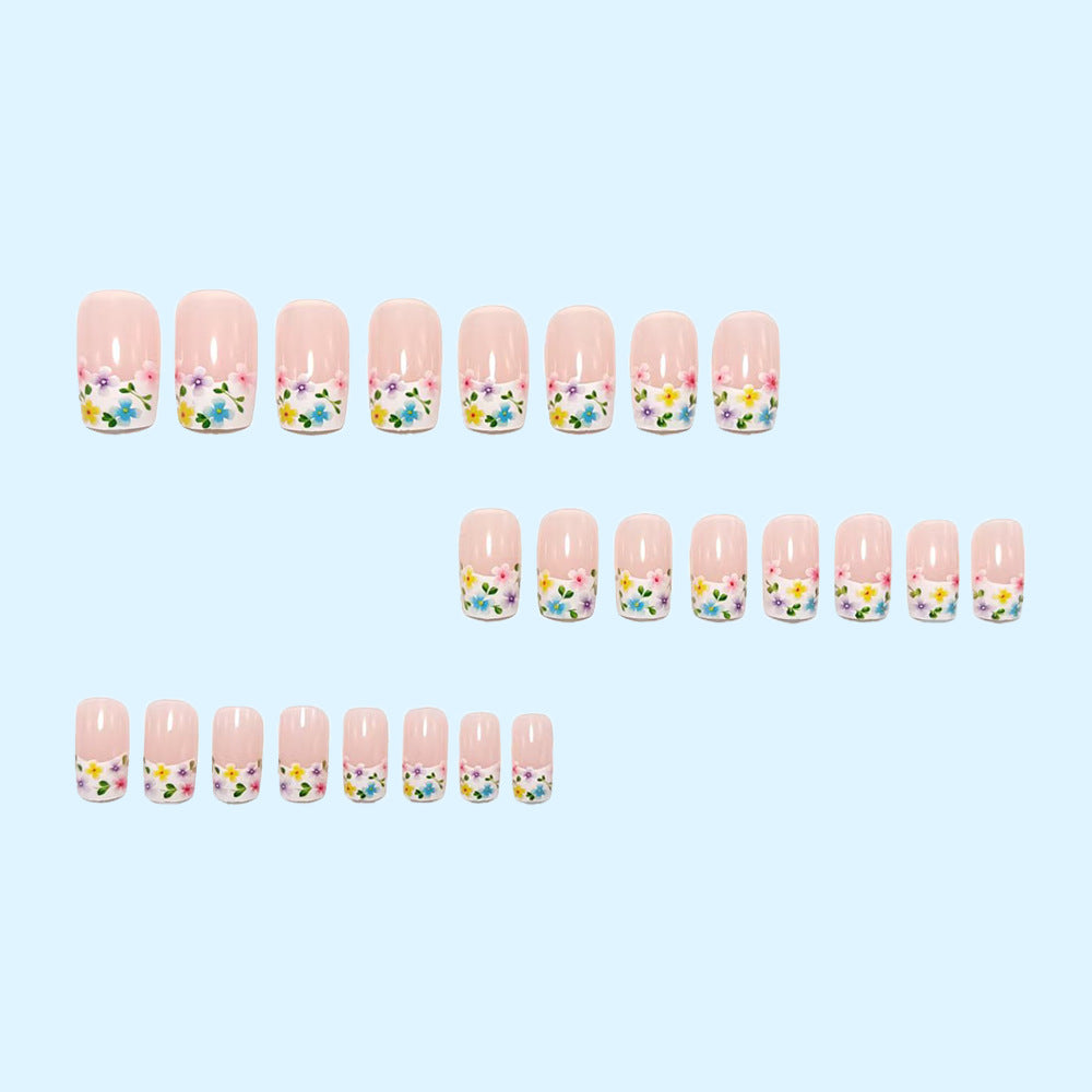 Artificial nails with floral designs and high-gloss finish Stornfield