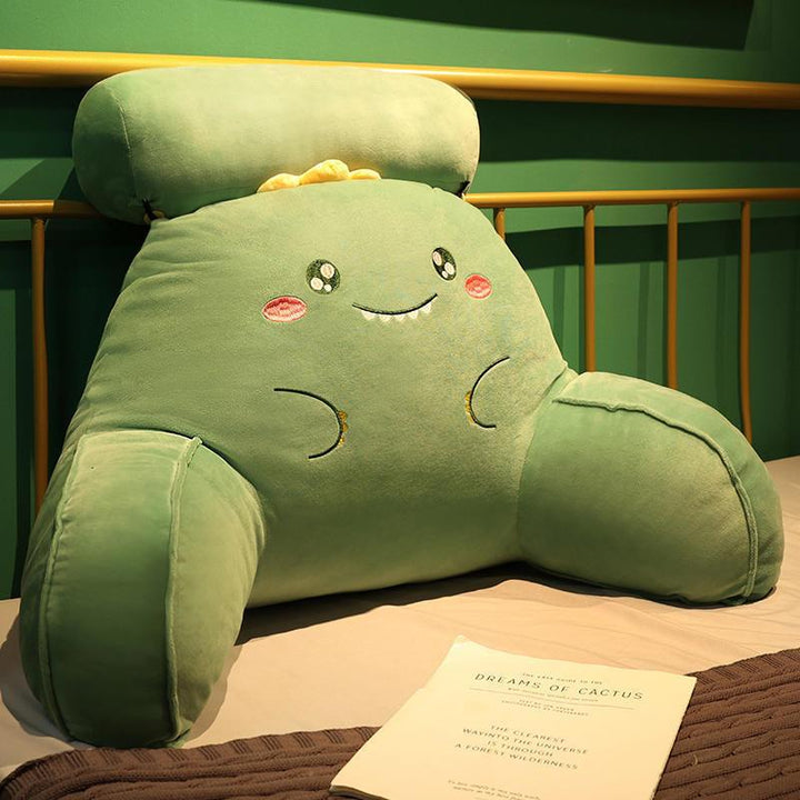 Plush back support cushion with unique vegetable design Stornfield