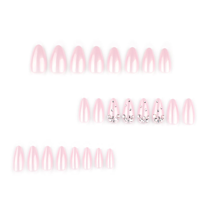 Artful nail art with delicate glitter accents and elegant French tip Stornfield