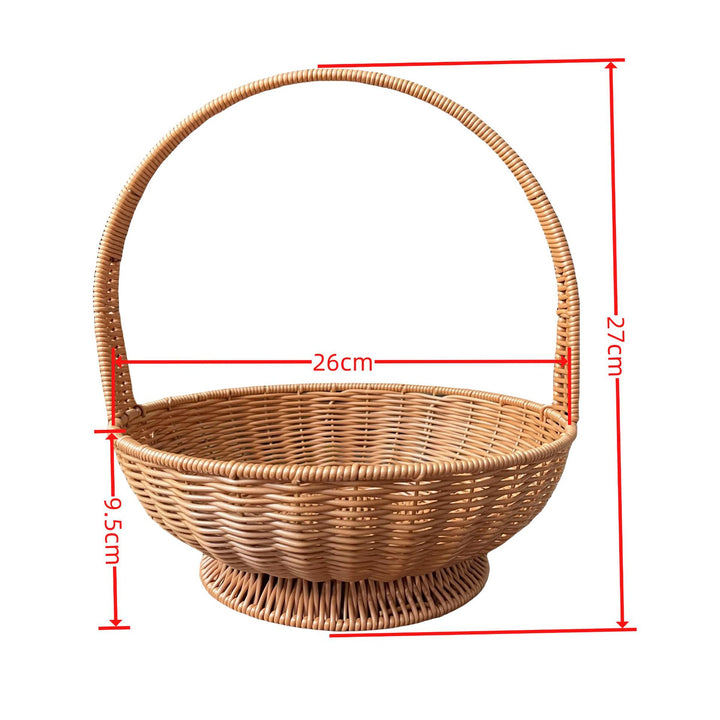 Ladies handcrafted rattan basket with handle Stornfield