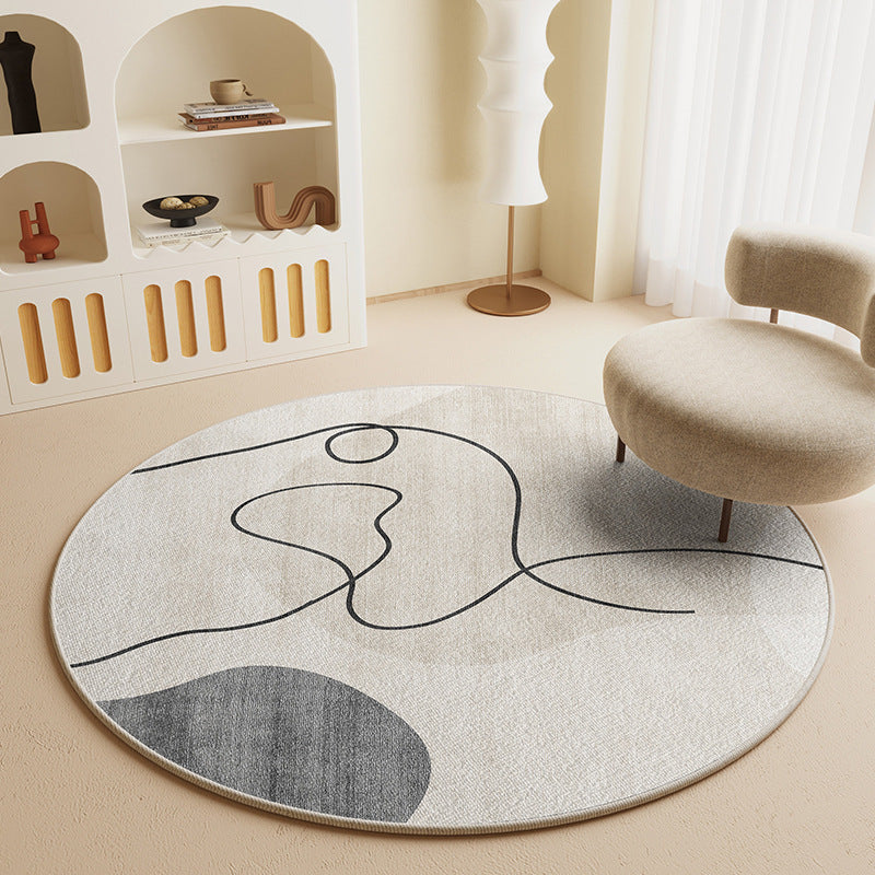Round Textured Area Rug