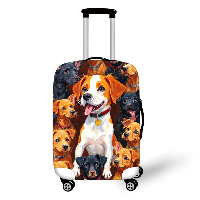 Unisex hard shell suitcase with colorful cat design Stornfield