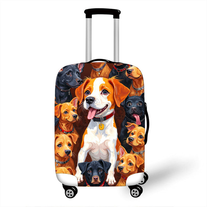 Unisex hard shell suitcase with colorful cat design Stornfield