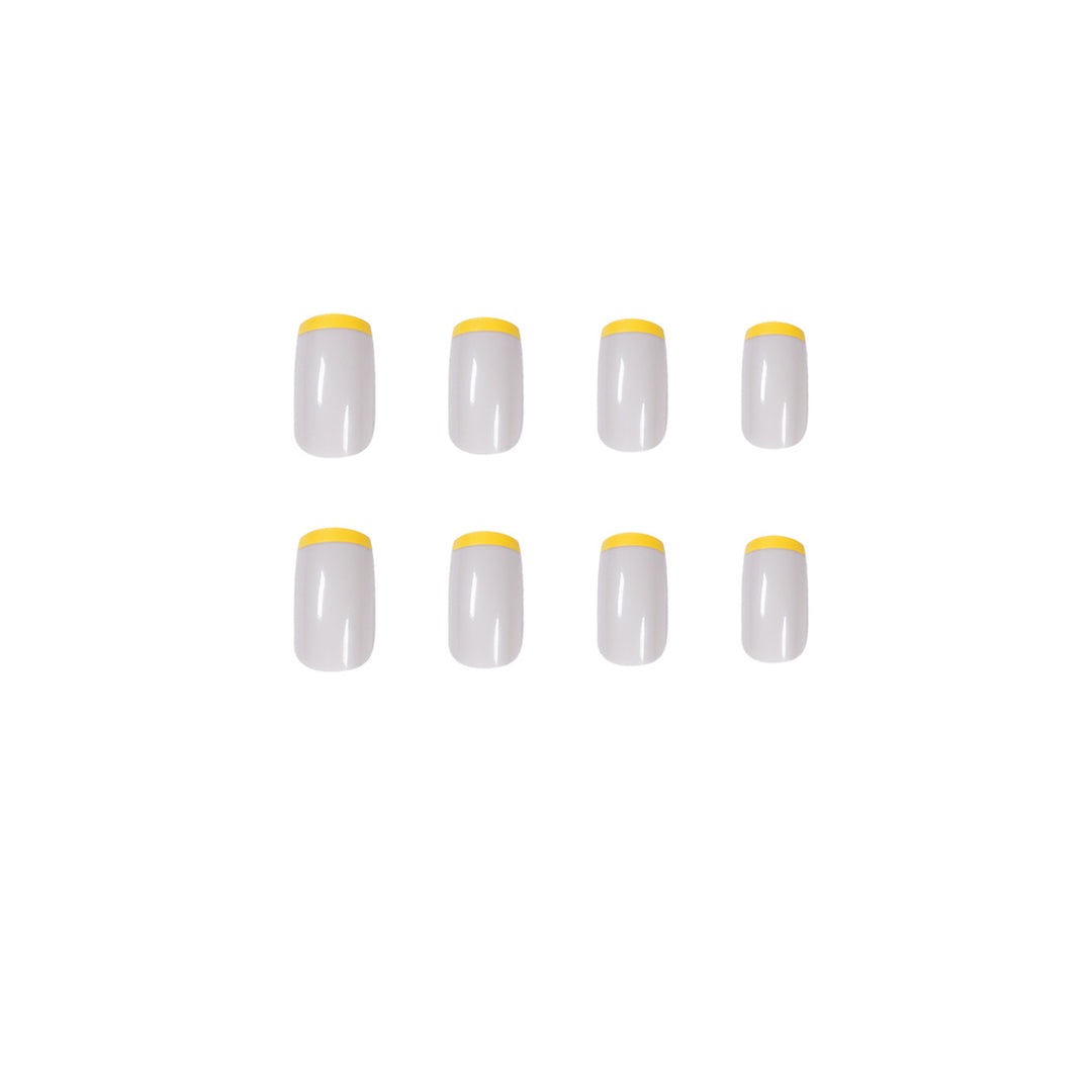 Artistic nail extensions with modern French-tip design Stornfield