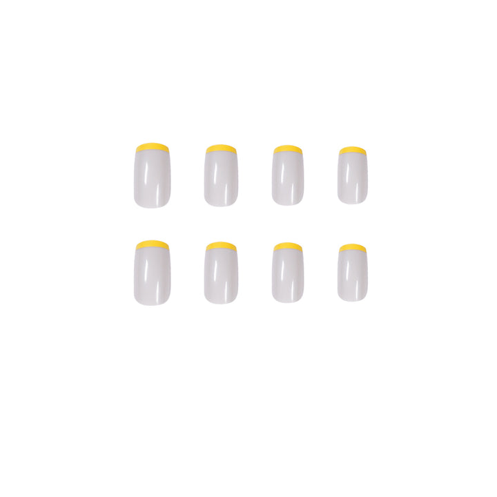 Artistic nail extensions with modern French-tip design Stornfield