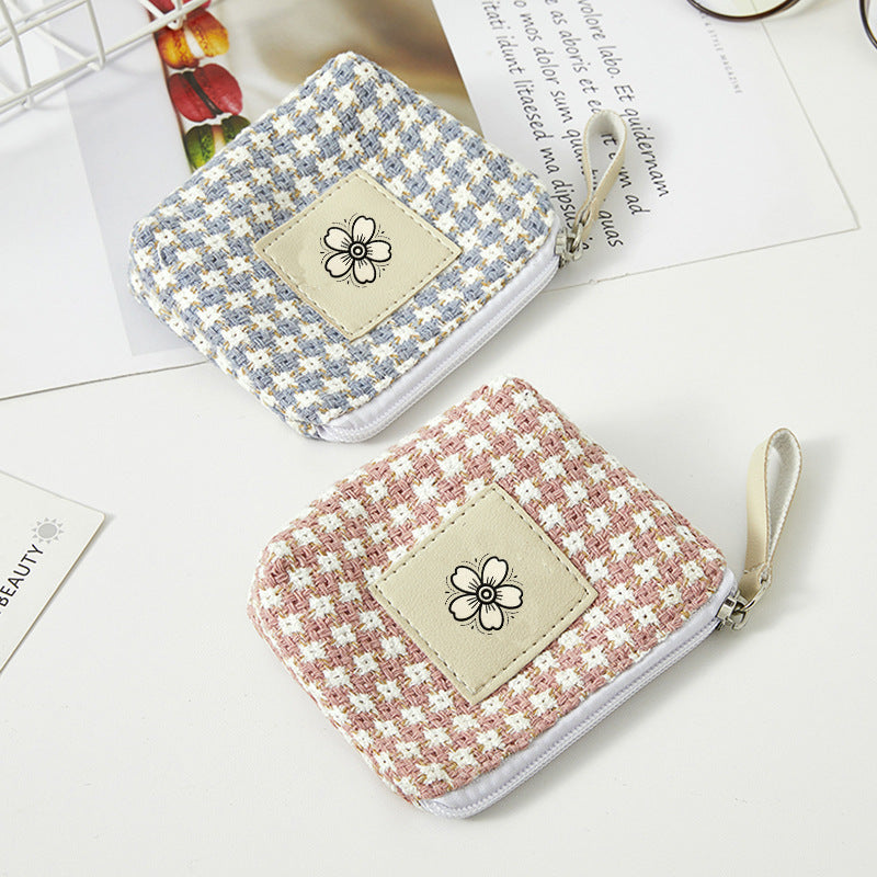 Textured Zip-Around Coin Purse