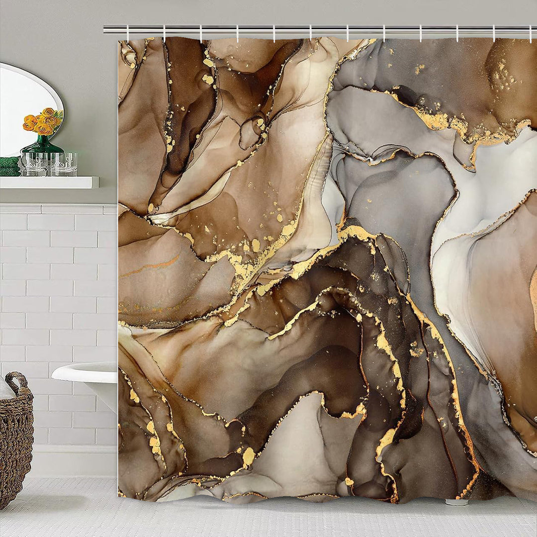 Artistic Marble Texture Shower Curtain Stornfield