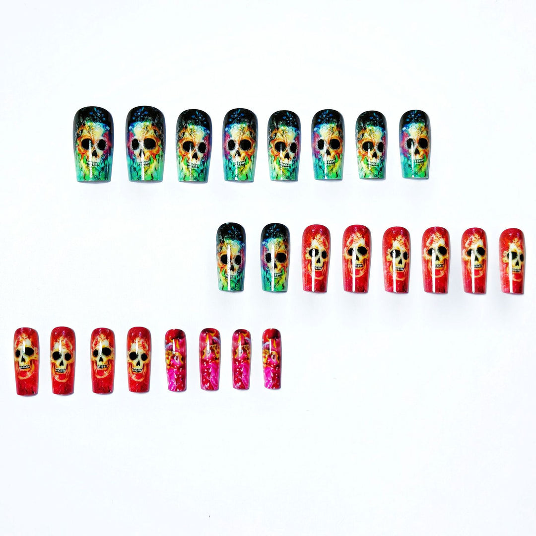 Art nails with creative skull design Stornfield