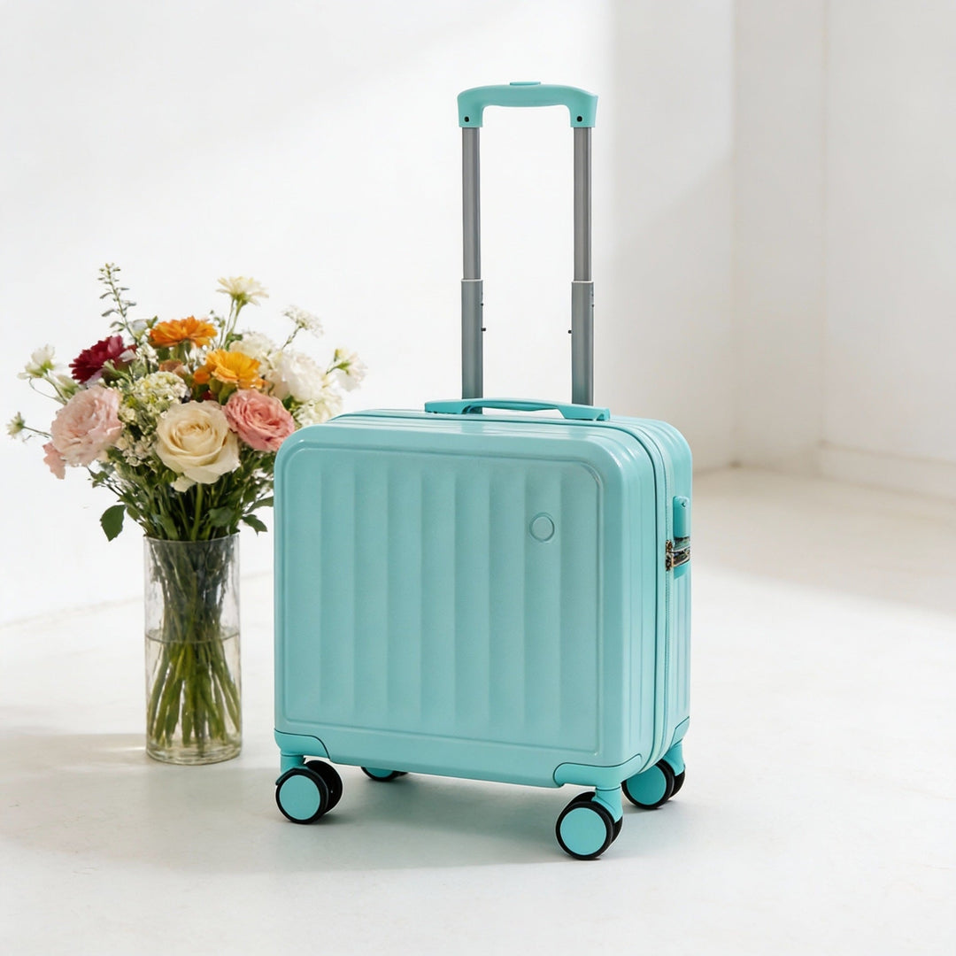 hardshell carry-on suitcase with telescopic handle and 360 degree spinner wheels Stornfield