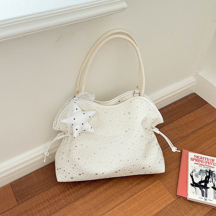 Star-Embellished Handheld Tote