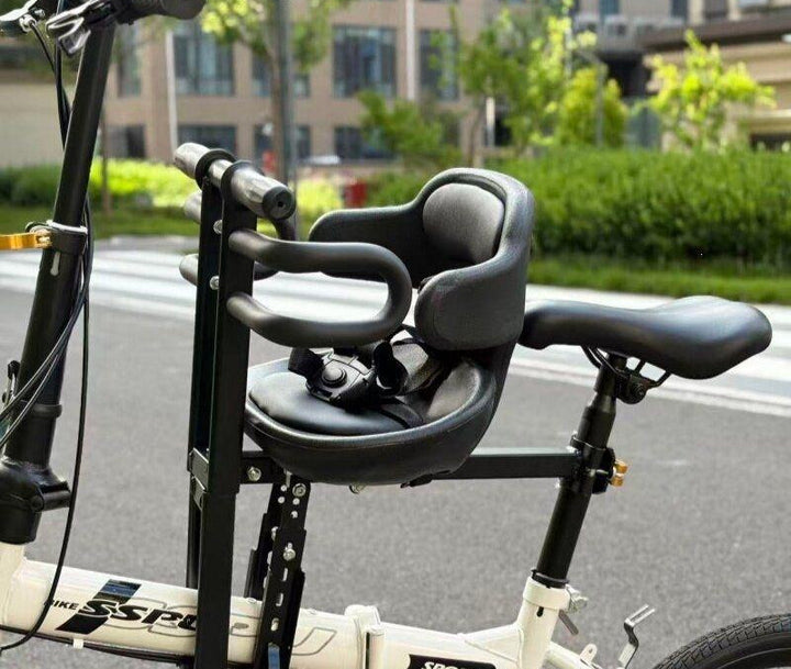 padded child bike safety seat with high back and five-point harness Stornfield