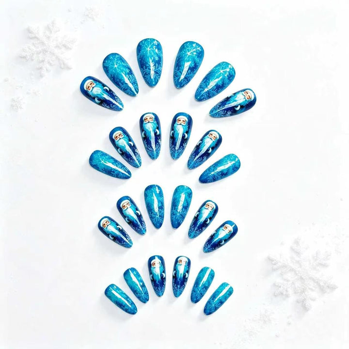 Artificial nails with festive Santa design Stornfield